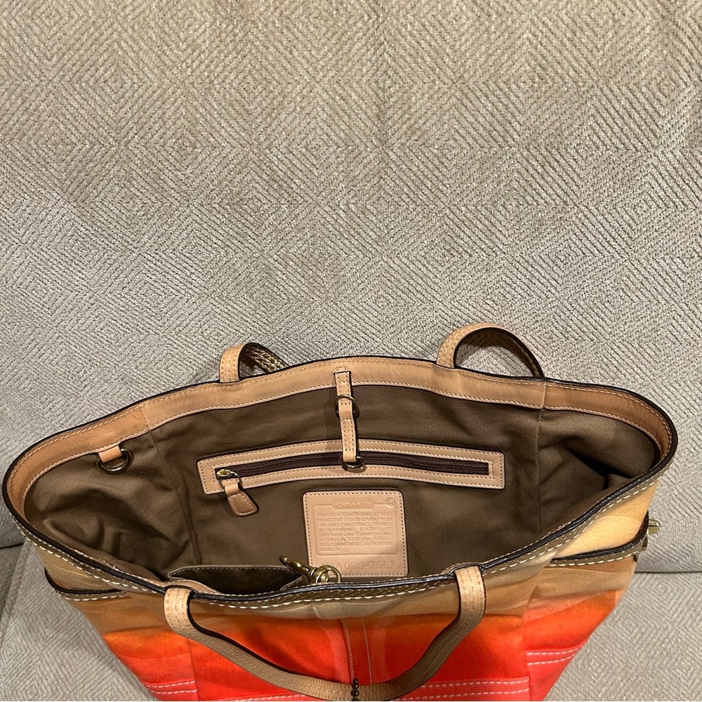 Coach ombre’ canvas limited edition women’s tote bag A065-7567 - Picture 10 of 14